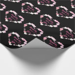 Happily Ever After Glittery Pink Hearts Wedding Wrapping Paper<br><div class="desc">Wedding wrapping paper. Designed with a romantic illustration of a bunch of little pink glittering hearts forming a heart-shaped frame. Inside it says "Happily Ever After" in a trendy handwritten style font. Set on a black background.</div>