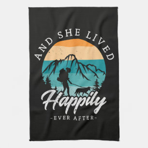 Happily Ever After Hiking With My Dog Tea Towel