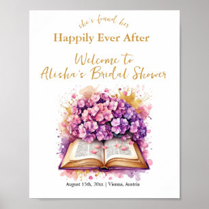 Happily Ever After Hydrangea Bridal Shower Poster