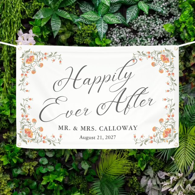 Happily Ever After Just Married Car Banner (Creator Uploaded)