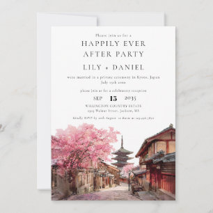 Happily Ever After Kyoto Japan Wedding Invitation