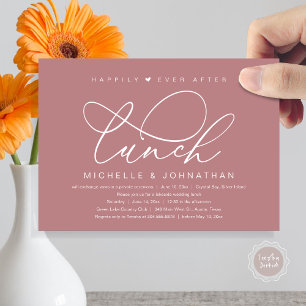 Happily Ever After Lunch, Modern Romantic Party Invitation