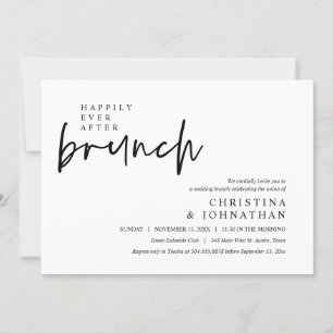Happily Ever After Lunch Modern Wedding Party Invitation