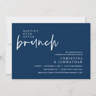 Happily Ever After Lunch Modern Wedding Party Invitation