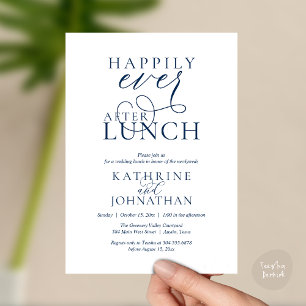 Happily Ever After Lunch Post Wedding Elopement Invitation