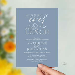 Happily Ever After Lunch Post Wedding Elopement Invitation