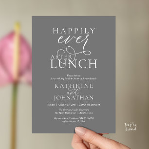 Happily Ever After Lunch Post Wedding Elopement Invitation