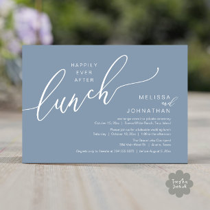 Happily Ever After Lunch Romantic Post Wedding Invitation