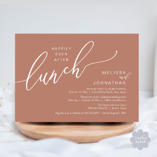 Happily Ever After Lunch Romantic Post Wedding Invitation