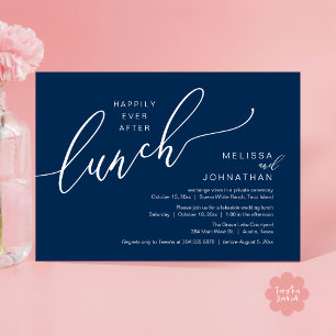 Happily Ever After Lunch Romantic Post Wedding Invitation