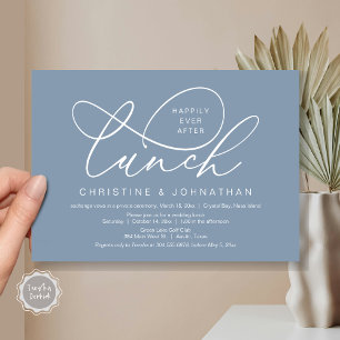 Happily Ever After Lunch, Wedding Elopement Invitation