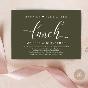 Happily Ever After Lunch, Wedding Elopement party Invitation