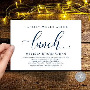 Happily Ever After Lunch, Wedding Elopement party Invitation