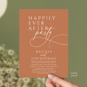 Happily Ever After Modern Elegant Wedding Party In Invitation