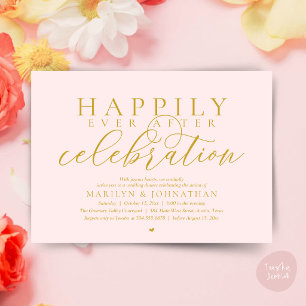 Happily Ever After Modern Wedding Celebration Invitation