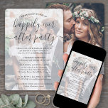 Happily Ever After Party 2 Photo Overlay Wedding Invitation<br><div class="desc">Invite family and friends to a simply elegant reception-only wedding celebration with this stylish modern 2 photo text overlay invitation. All wording is simple to personalize for a vow renewal ceremony, sequel wedding, 1st anniversary, post-elopement or dinner party. Customize it to include any details of your choice, such as marriage...</div>