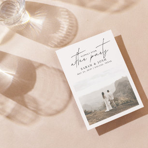 Happily Ever After Party 2 Photo Wedding Reception Announcement