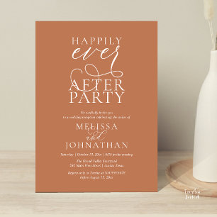 Happily Ever After Party, Classy Wedding Reception Invitation
