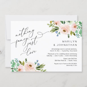 Happily Ever After Party, Elopement, Greenery Invitation