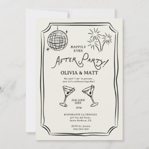 Happily Ever After Party Elopement Wedding Invitation