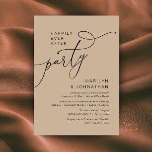 Happily Ever After Party, Modern Dinner Reception Invitation
