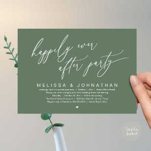 Happily Ever After Party Modern Wedding Dinner Invitation