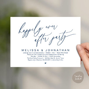 Happily Ever After Party Modern Wedding Dinner Invitation
