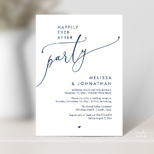 Happily Ever After Party Modern Wedding Reception Invitation