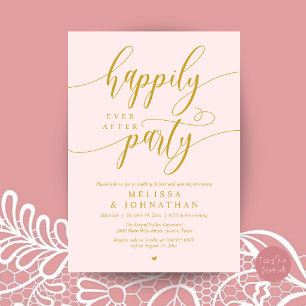 Happily Ever After Party, Modern Wedding Reception Invitation