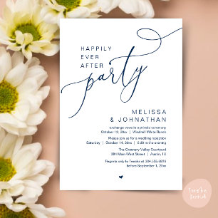 Happily Ever After Party Modern Wedding Reception Invitation