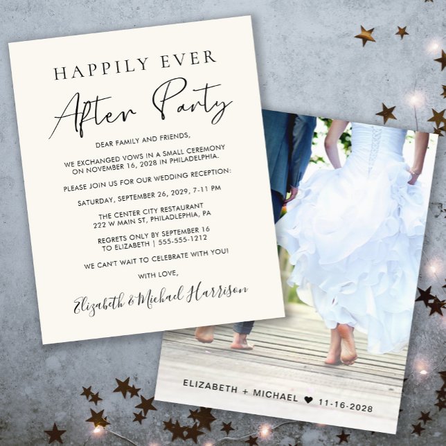 Happily Ever After Party Photo Cream Wedding (Your love story deserves a grand celebration!)