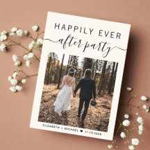 Happily Ever After Party Photo Cream Wedding