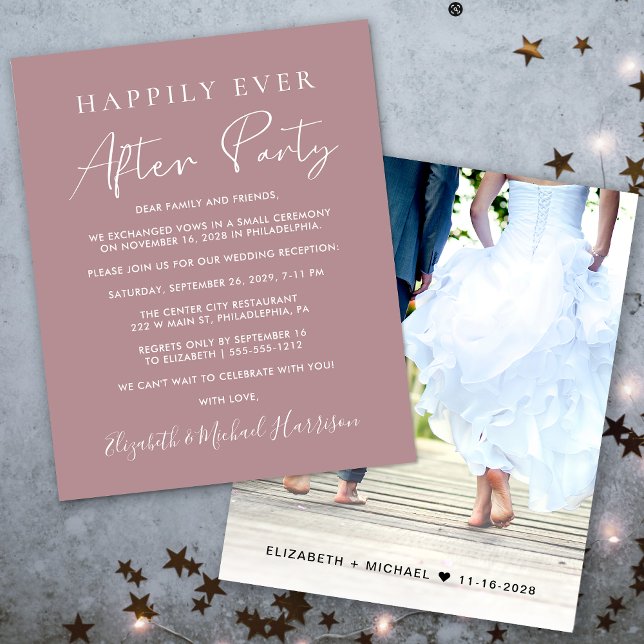 Happily Ever After Party Photo Dusty Rose Wedding (Your love story deserves a grand celebration!)