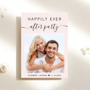 Happily Ever After Party Photo Wedding Reception Invitation