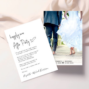 Happily Ever After Party Photo Wedding Reception Invitation
