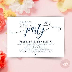 Happily Ever After Party, Reception Modern Minimal Invitation