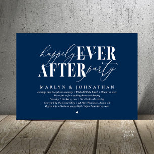 Happily Ever After Party Romance Wedding Reception Invitation