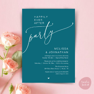 Happily Ever After Party Romance Wedding Reception Invitation