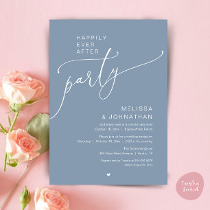 Happily Ever After Party Romance Wedding Reception Invitation