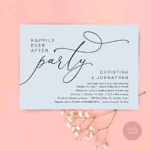 Happily Ever After Party, Romantic Wedding Dinner Invitation