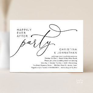 Happily Ever After Party, Romantic Wedding Dinner Invitation