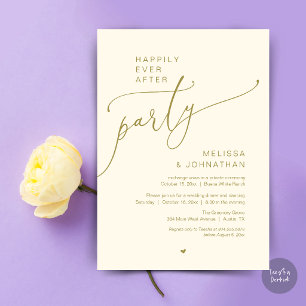 Happily Ever After Party Romantic Wedding Dinner Invitation