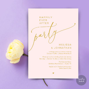 Happily Ever After Party Romantic Wedding Dinner Invitation