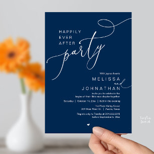 Happily Ever After Party, Romantic Wedding Dinner Invitation