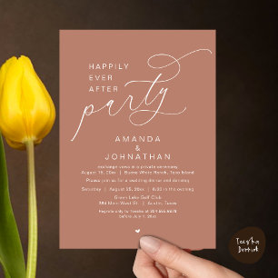 Happily Ever After Party, Romantic Wedding Dinner Invitation