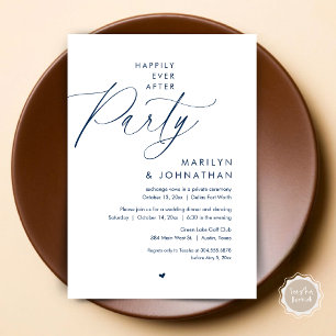 Happily Ever After Party, Romantic Wedding Dinner Invitation