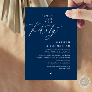 Happily Ever After Party, Romantic Wedding Dinner Invitation
