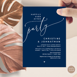 Happily Ever After Party, Romantic Wedding Dinner Invitation
