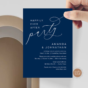 Happily Ever After Party, Romantic Wedding Invitation