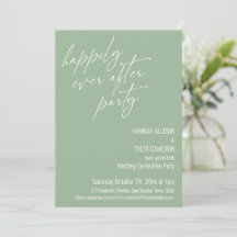 Happily Ever After Party Sage Green Reception